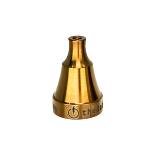 Titanium Universal Carb Cap 1-Hole Medium Velocity | Anodized Amber Profile View | DW