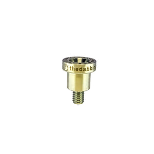 Titanium Dab Nail 16-hole | Side Nail View | Anodized Gold | Dabbing Warehouse