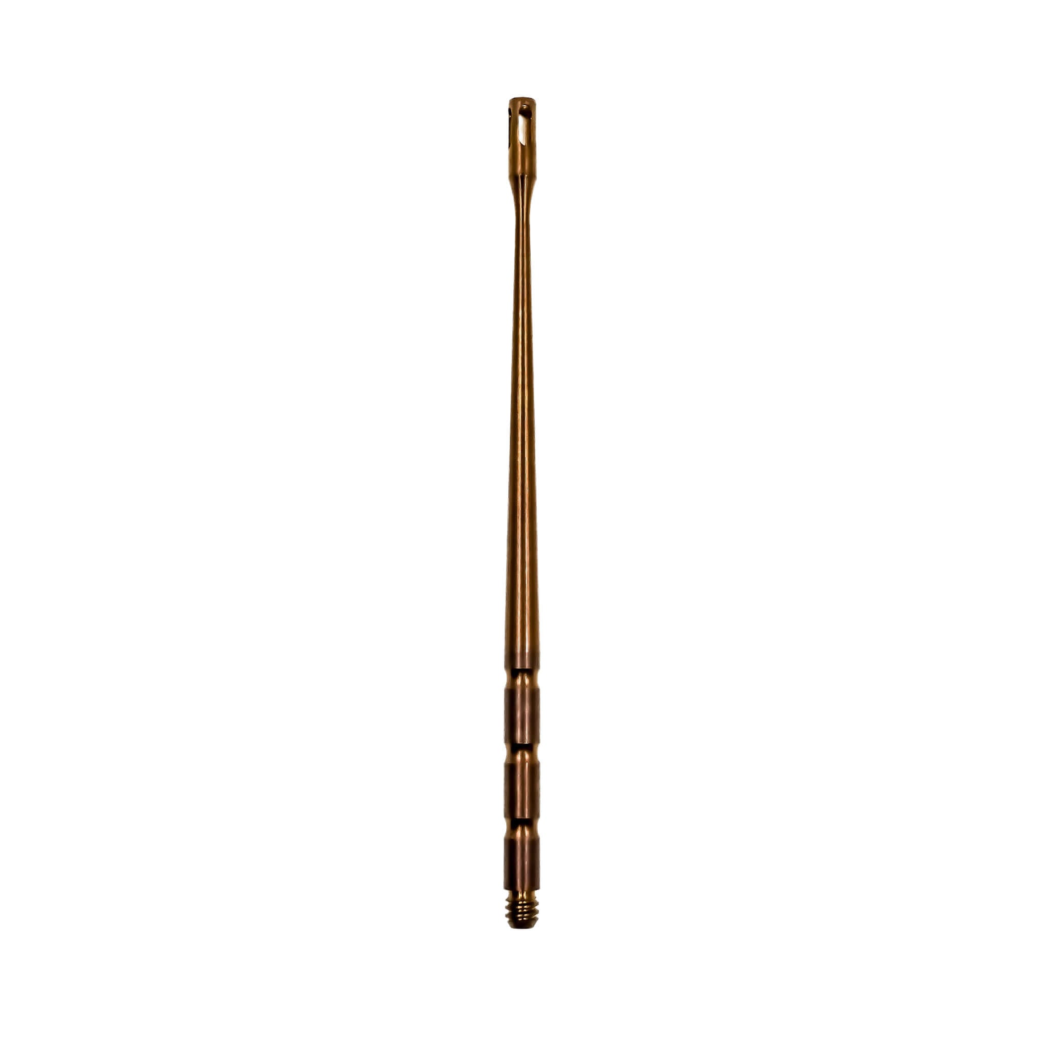 Titanium Dab Stick - Claw Shovel | Anodized Amber Profile View | Dabbing Warehouse