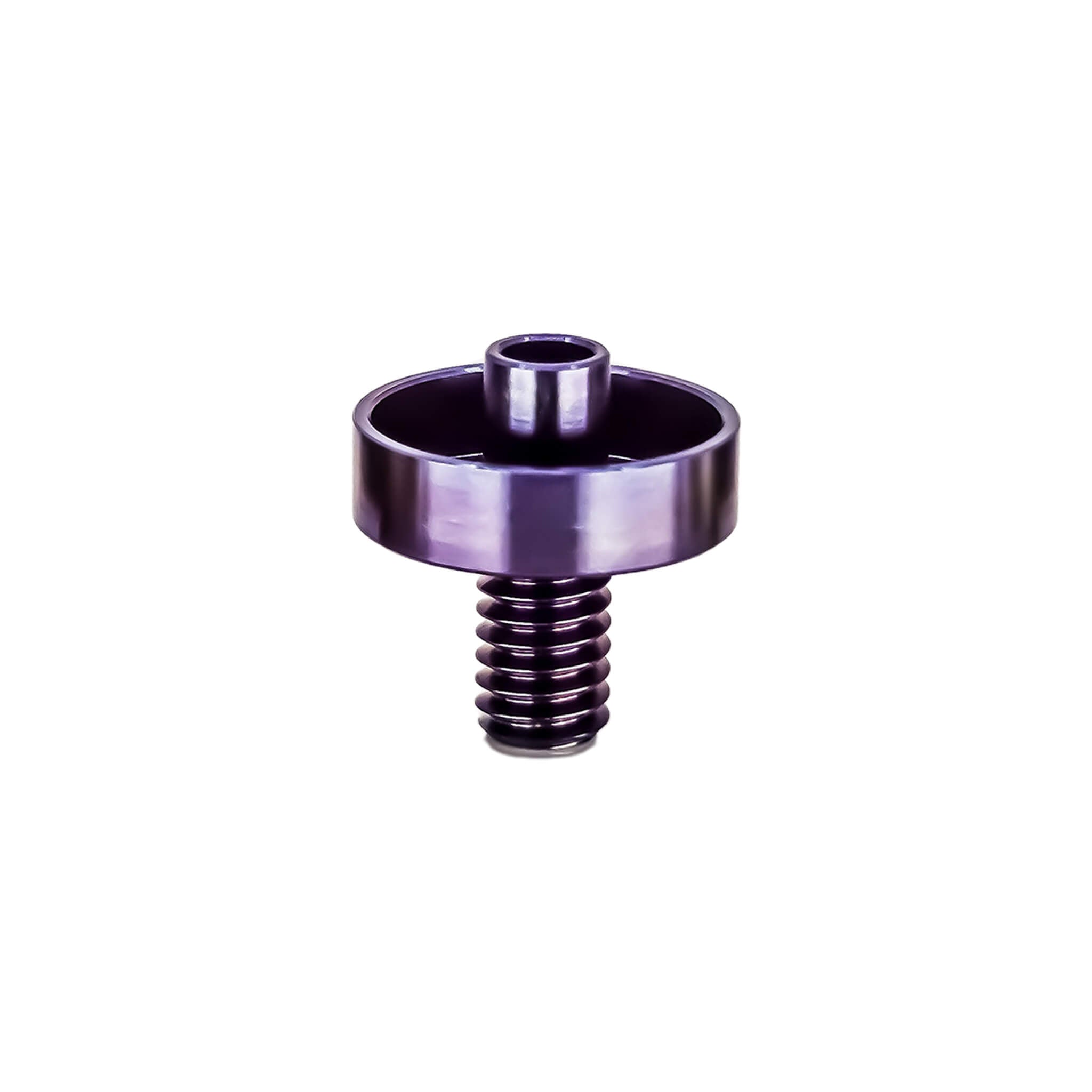 Titanium Nail for Flat Coil | Side View | Anodized Purple-Blue Titanium Flat Nail | DW