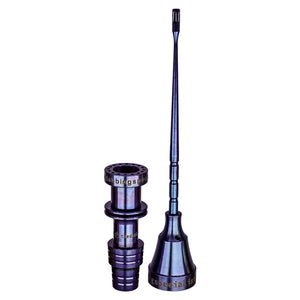 Complete Titanium Dab Tool Kit | Male, 18mm/14mm, Claw | Anodized Purple-Blue Color View | DW