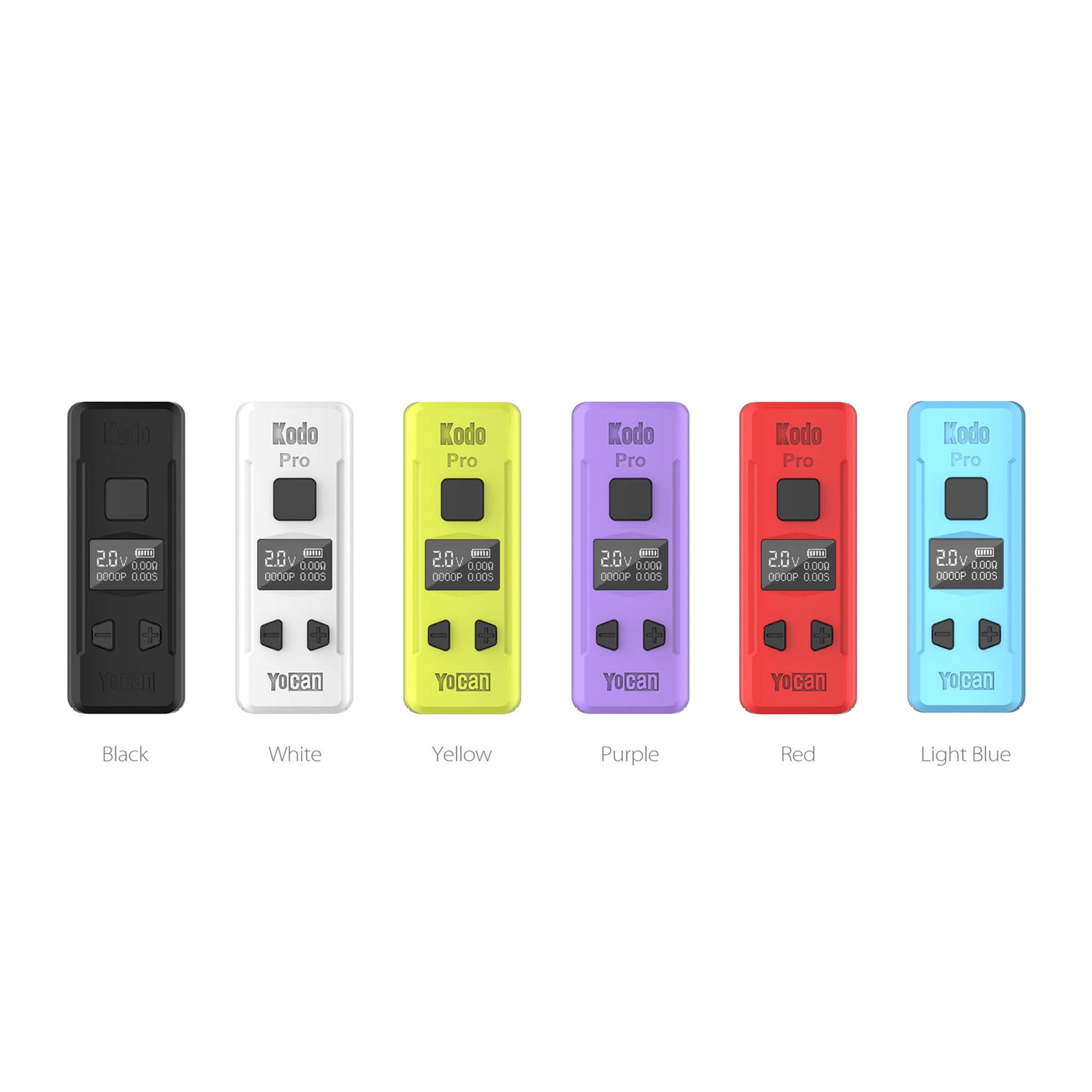 Yocan Kodo Pro 510 Thread Battery | Six Color Variation View | Dabbing Warehouse