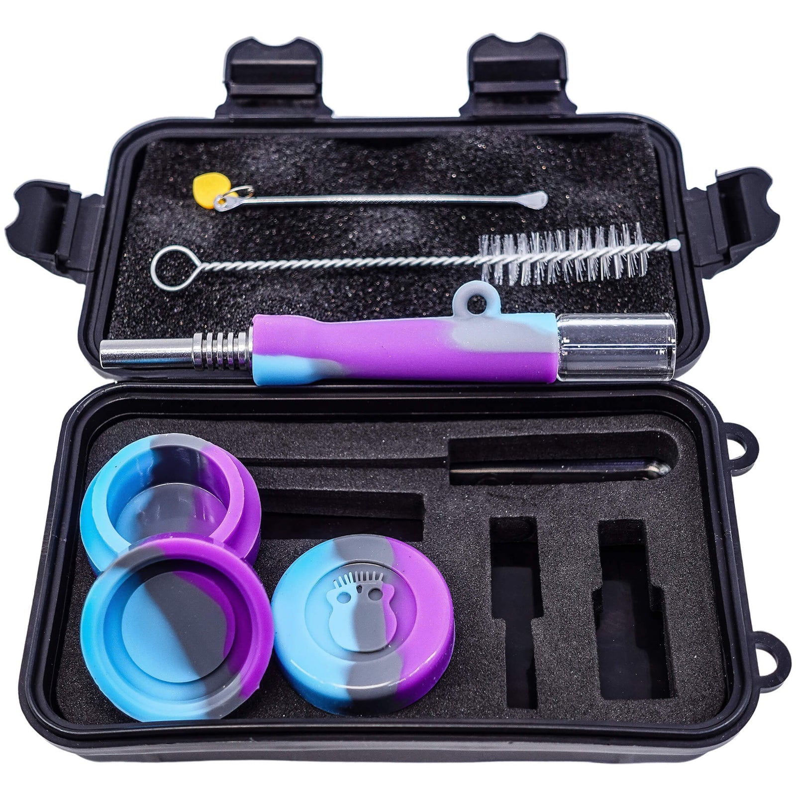 Nectar Collector Pocket Tech | Red/Yellow/Green Deluxe Assembled View | Dabbing Warehouse