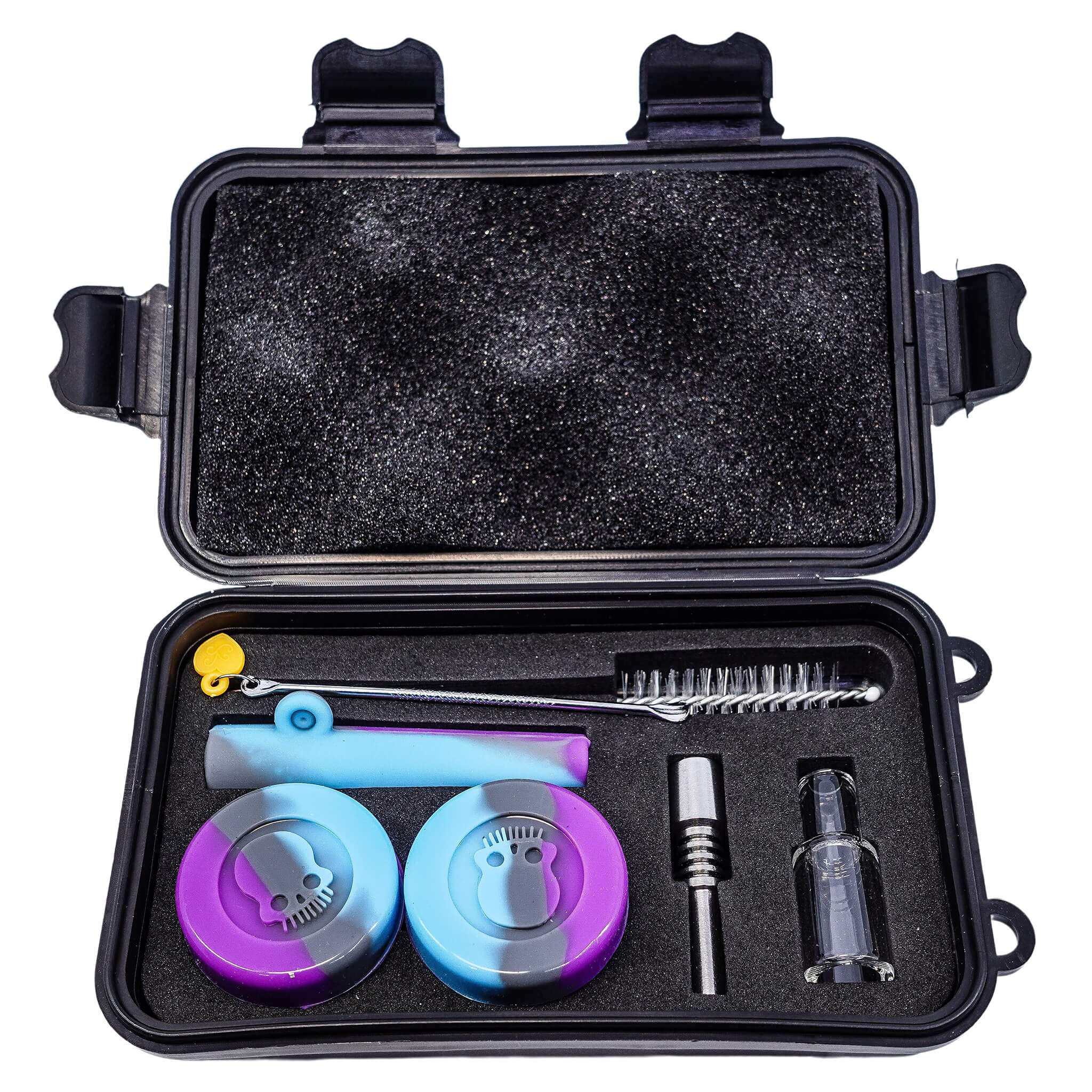 Nectar Collector Pocket Tech | Purple/Grey/Blue Disassembled Deluxe Version View | DW