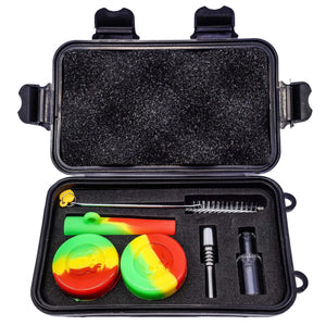 Nectar Collector Pocket Tech | Red/Yellow/Green Disassembled Deluxe Version View | DW