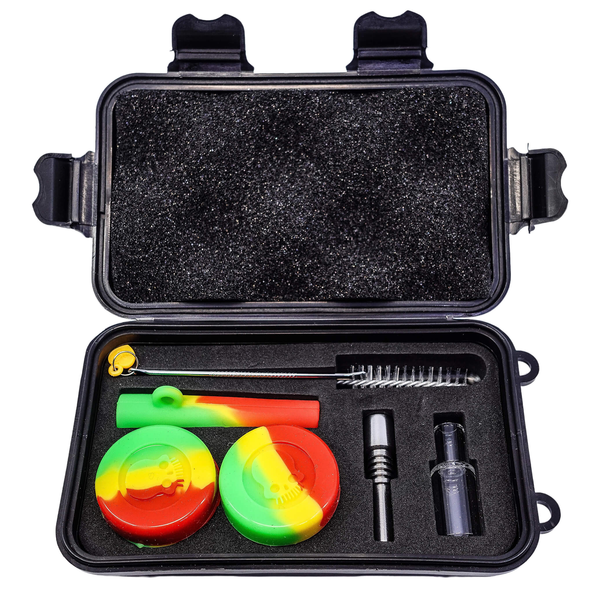 Nectar Collector Pocket Tech | Red/Yellow/Green Disassembled Deluxe Version View | DW