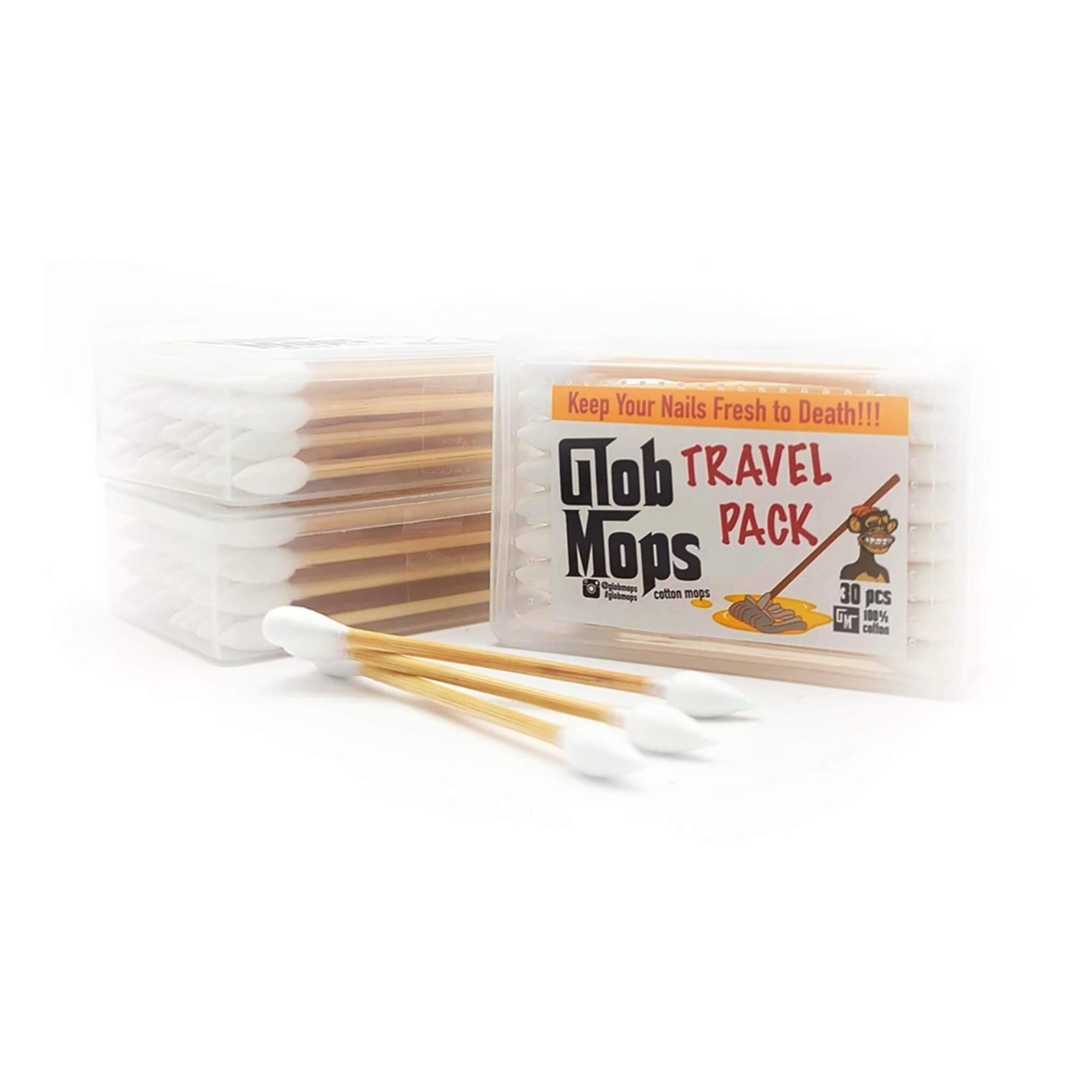 Glob Mops Travel Pack | Front Package Face View | Dabbing Warehouse