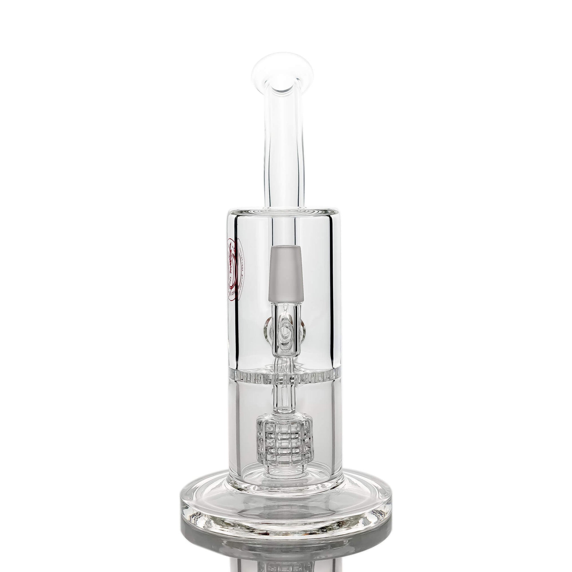 Reborn Precision Mini Dual Bubbler | Male Jointed Front Face View | Dabbing Warehouse