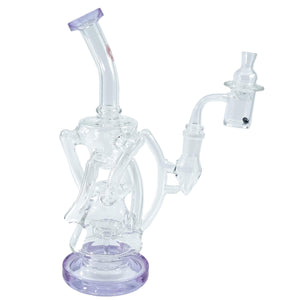 Trifecta 25mm Handmade Joint Complete Dabbing Kit #1 | Purple With SiC Pearls View | DW
