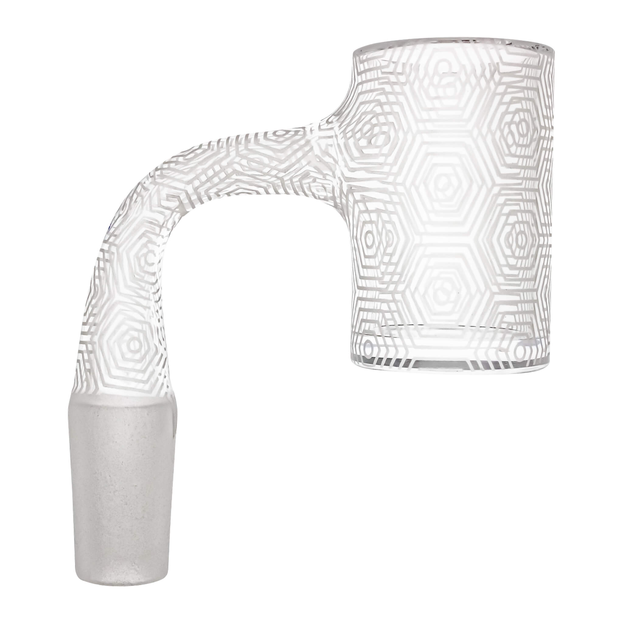 25mm Full Weld Trippy Patterned Quartz Banger | Profile View | Dabbing Warehouse