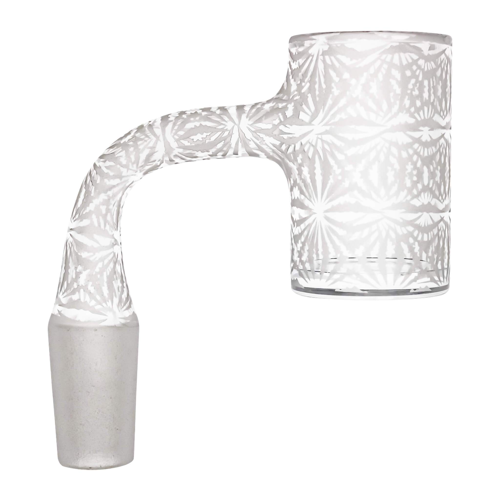 25mm Full Weld Trippy Patterned Quartz Banger | Profile View |  Dabbing Warehouse