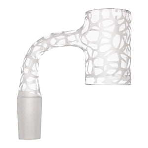 25mm Full Weld Trippy Patterned Quartz Banger | Profile View | Dabbing Warehouse