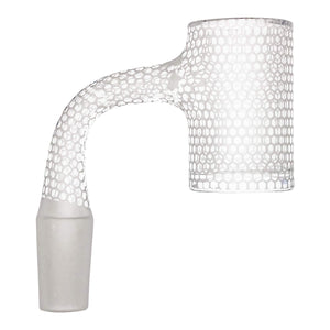 25mm Full Weld Trippy Patterned Quartz Banger | Profile View |  Dabbing Warehouse