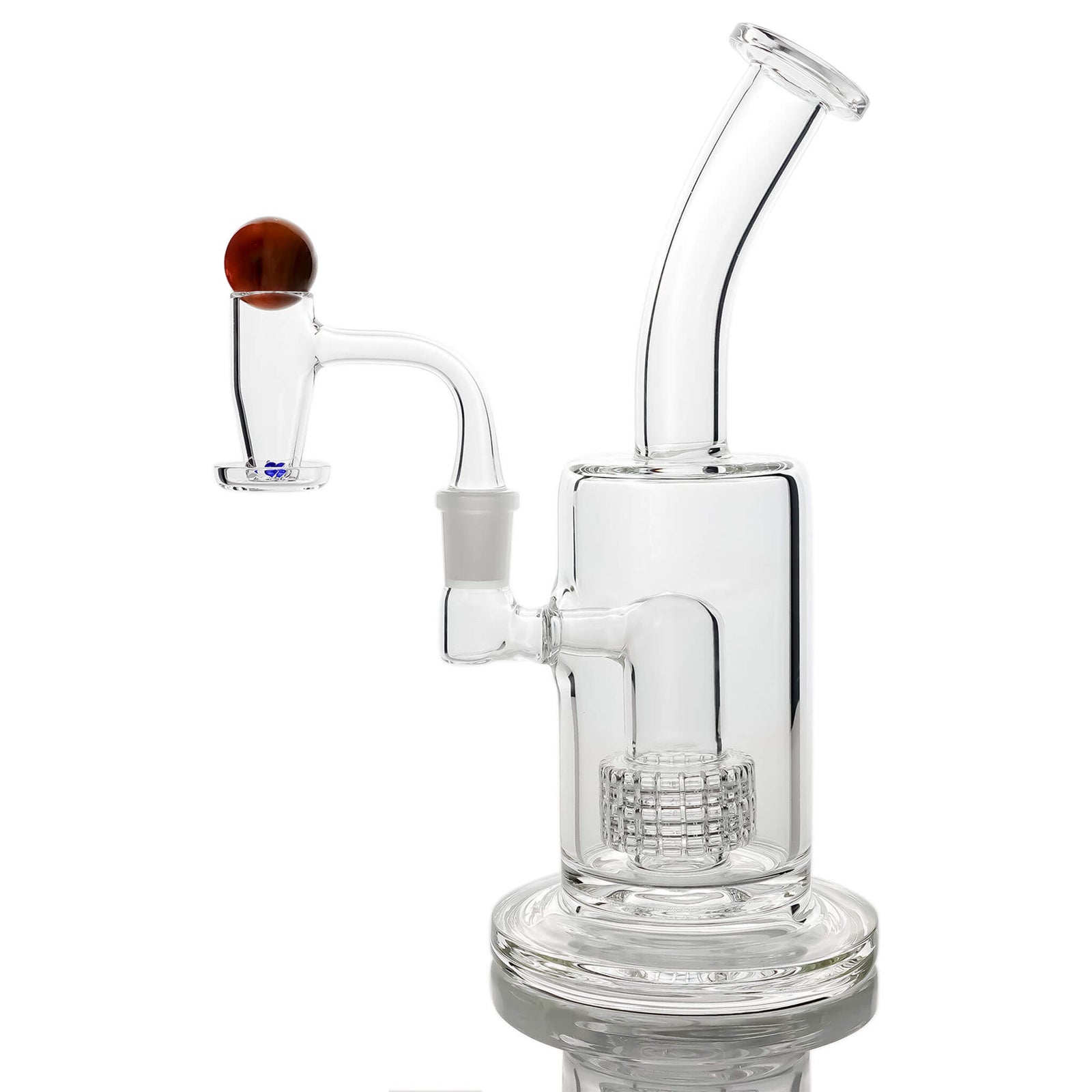 Clear Commander Vortex Valve Slurper Dab Kit | 4mm Blue Crystal Pearls | Dabbing Warehouse
