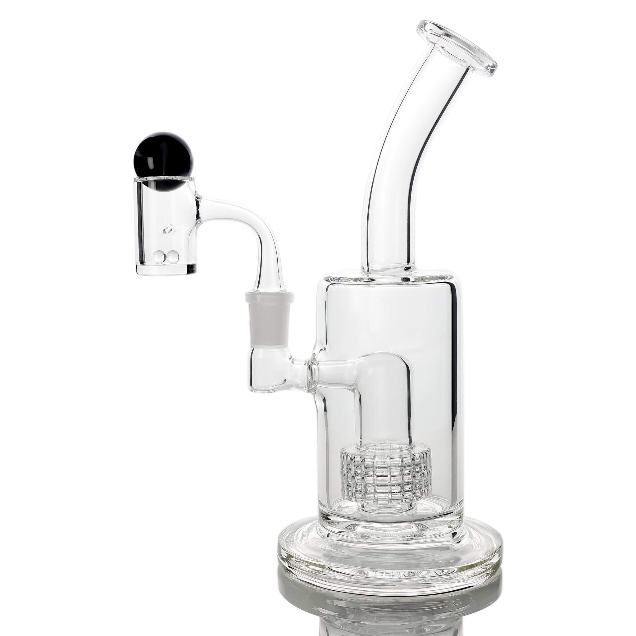 Clear Commander Auto-Spinning Dab Kit | Quartz Kit Profile View | Dabbing Warehouse