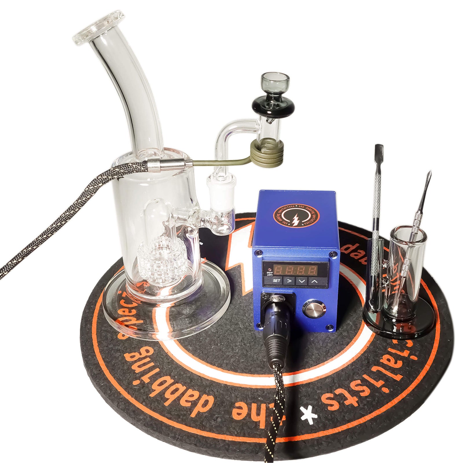 Commander 16mm E-Banger Deluxe Enail Kit | Wood Grain Finish View | the dabbing specialists