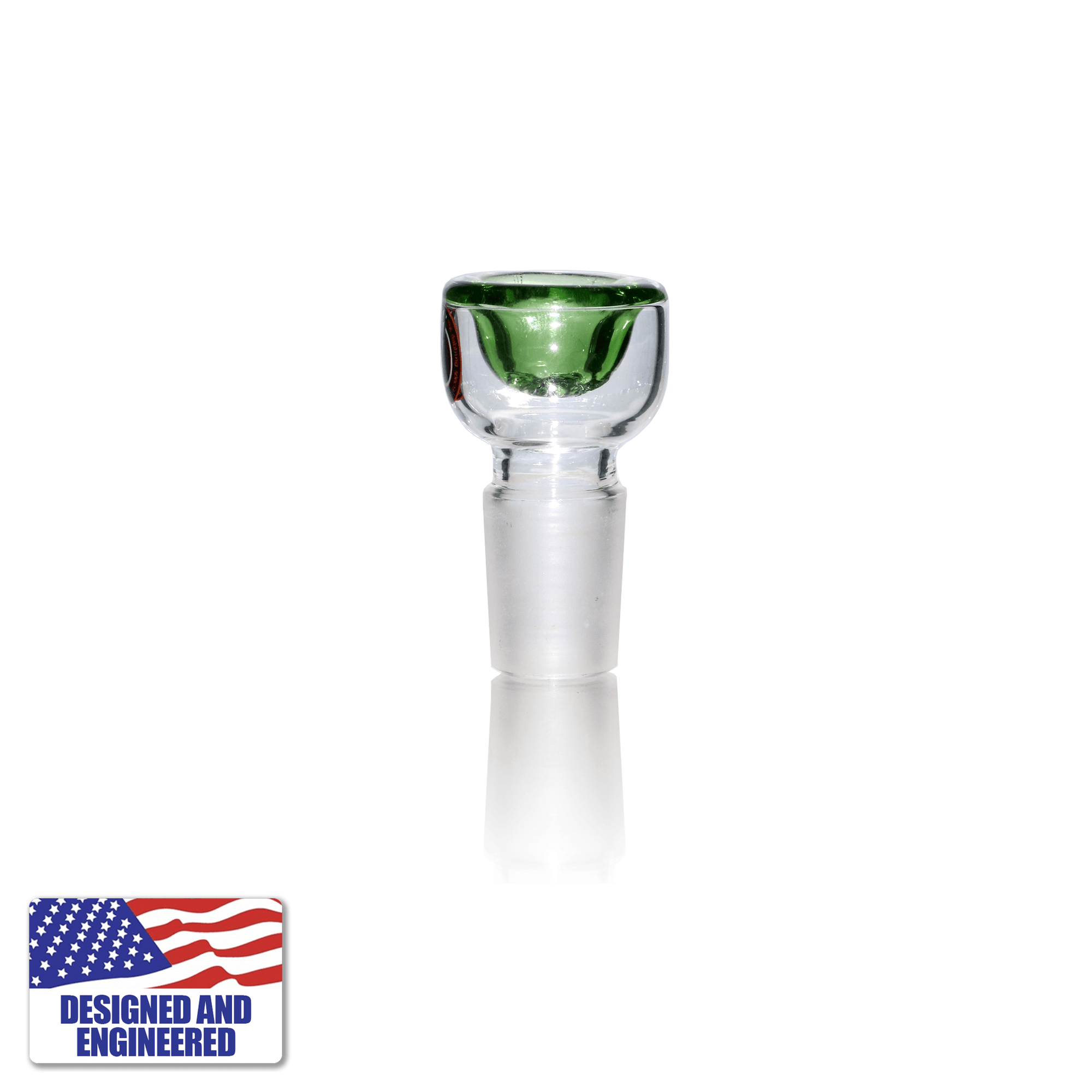 Flower Bowl Slide Front - 5 Hole, 18mm Male | Front Profile View | Dabbing Warehouse