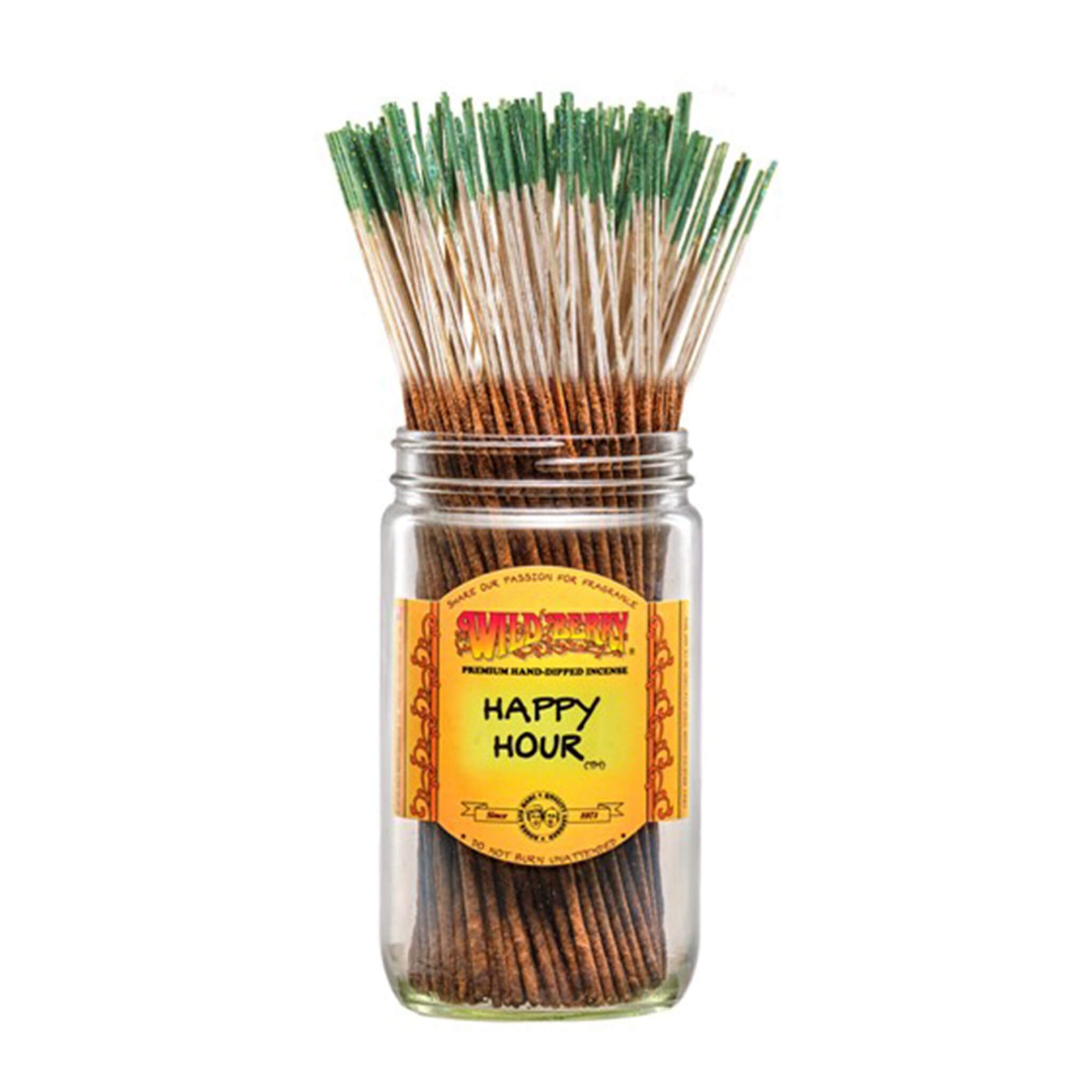 Happy Hour™ Incense Sticks | Profile View In Jar | Dabbing Warehouse