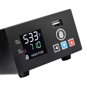 High Five Vape LCD E-Nail Titanium Nail Kit | Enail Controller Alternate View | Dabbing Warehouse