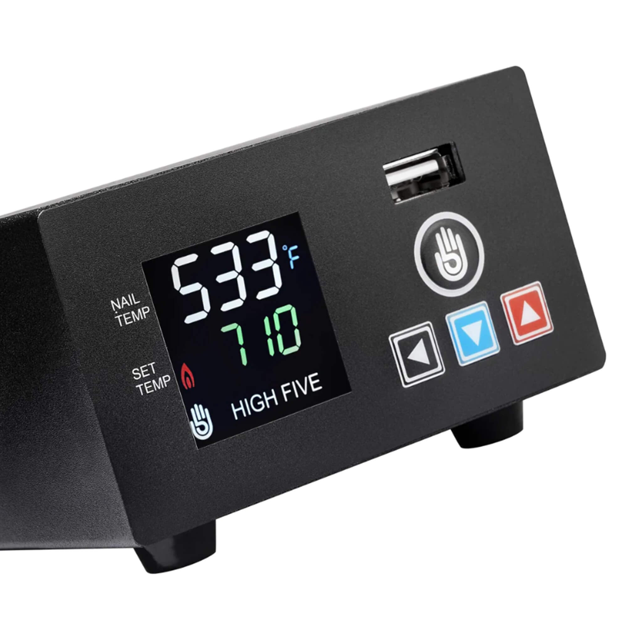 High Five Vape LCD E-Nail Titanium Nail Kit | Enail Controller Alternate View | Dabbing Warehouse