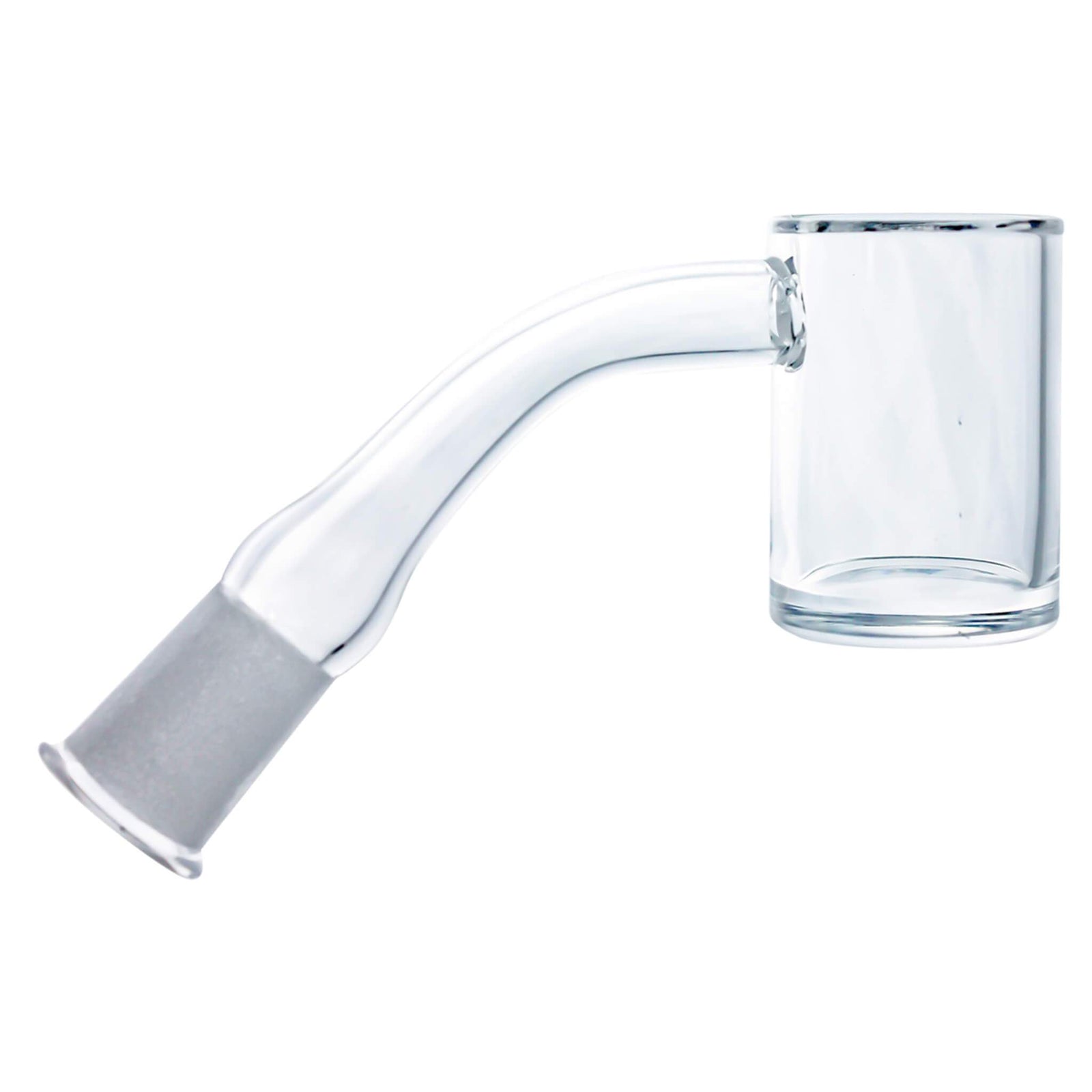 25mm Quartz Banger 45° - Beveled Edge - Clear Bottom | Profile View | DW
