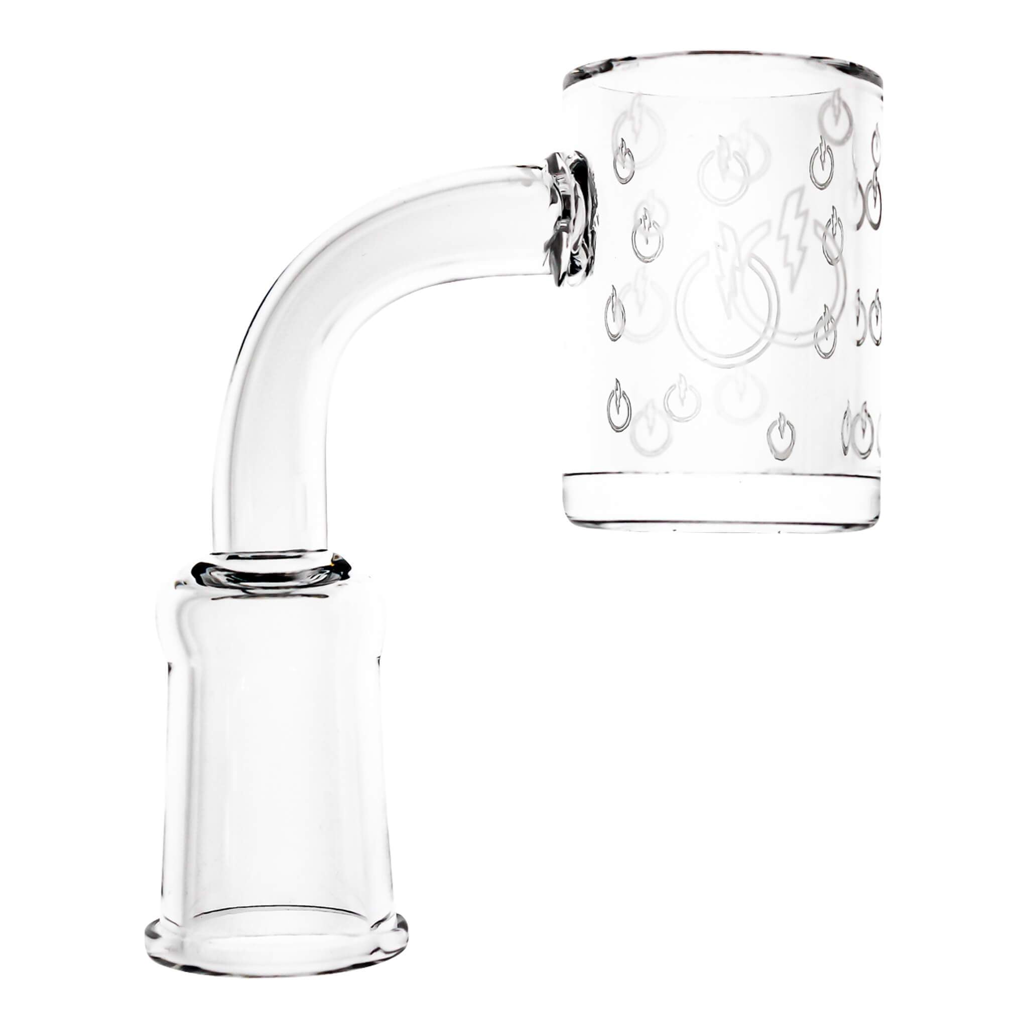 25mm Quartz Banger - Beveled Edge - TDS Logo Bottom | 14mm Female Profile View | DW