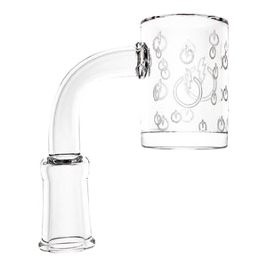 25mm Quartz Banger - Beveled Edge - TDS Logo Bottom | 10mm Female Profile View | DW