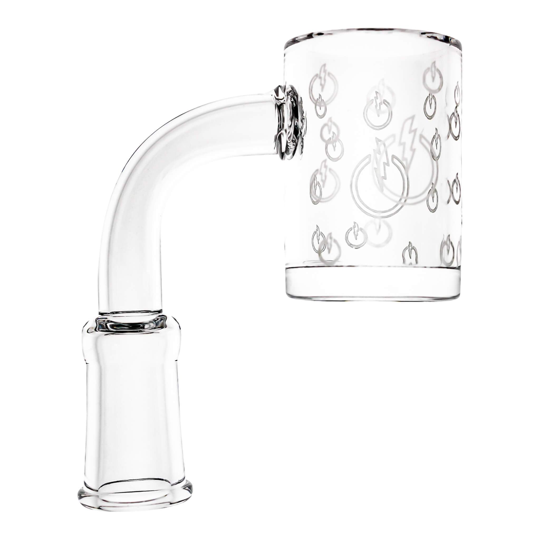 25mm Quartz Banger - Beveled Edge - TDS Logo Bottom | 10mm Female Profile View | DW