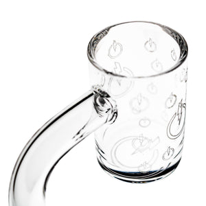 25mm Quartz Banger - Beveled Edge | TDS Logo Bottom Banger Side View | DW