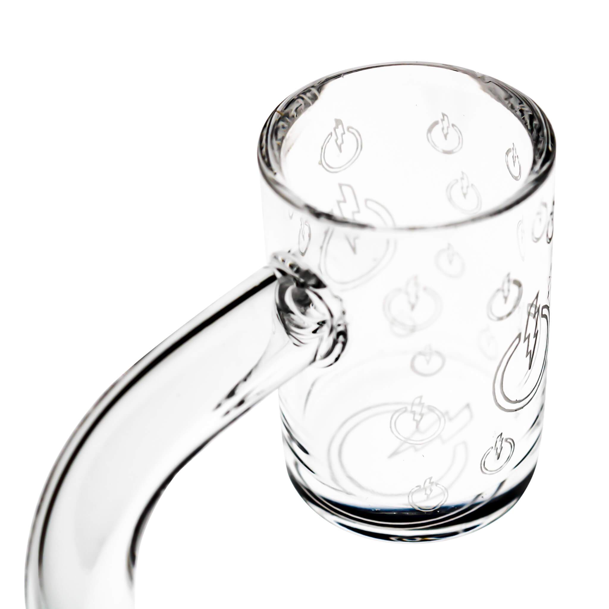 25mm Quartz Banger - Beveled Edge | TDS Logo Bottom Banger Side View | DW