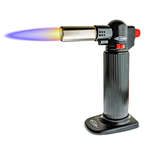 Blazer Big Buddy Torch | Black View With Flame | Dabbing Warehouse