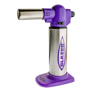 Blazer Big Buddy Torch | Stainless & Purple View | Dabbing Warehouse