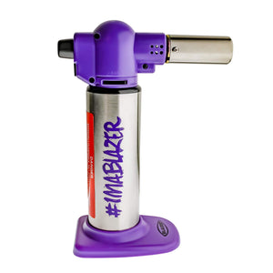 Blazer Big Buddy Torch | Stainless & Purple View | Dabbing Warehouse