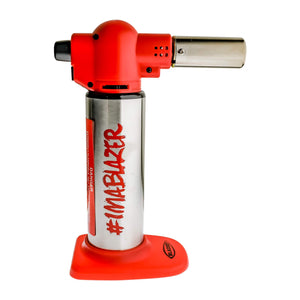Blazer Big Buddy Torch | Stainless & Red View | Dabbing Warehouse