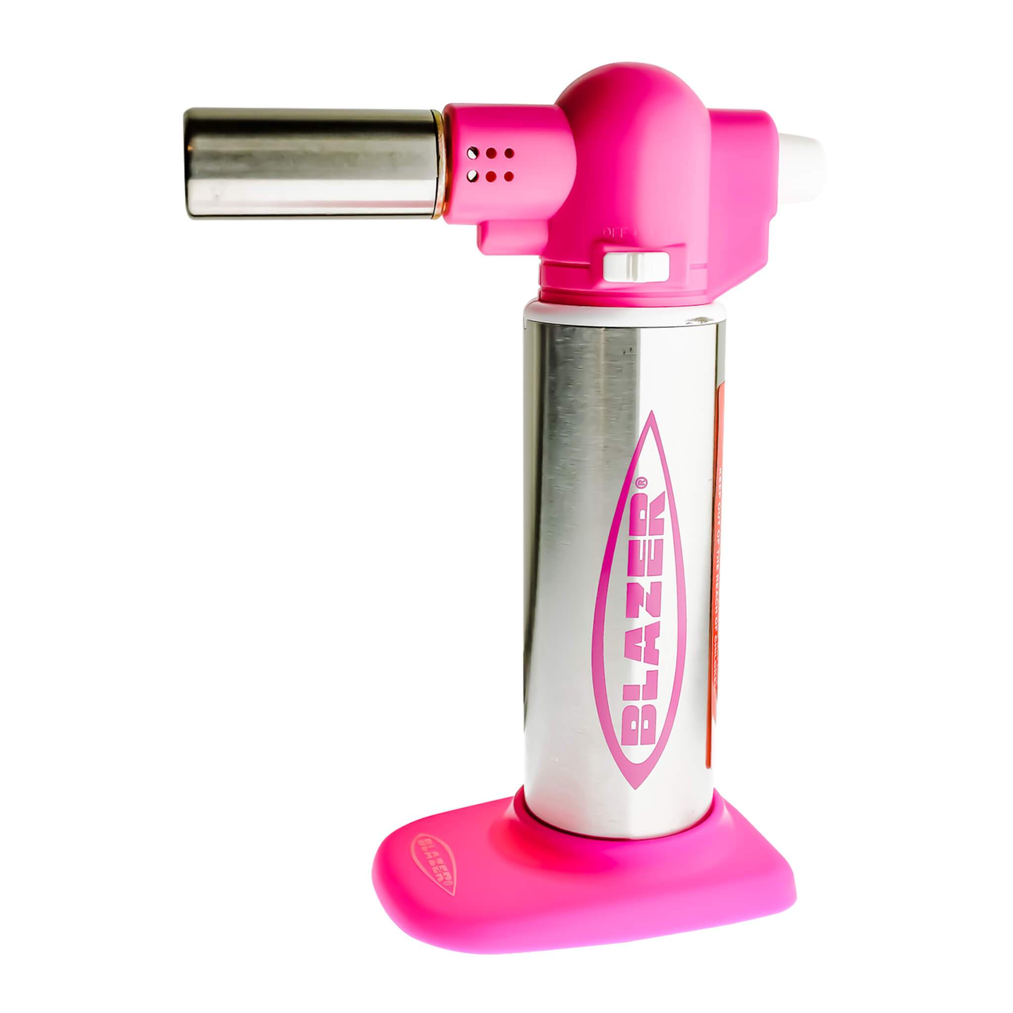 Blazer Big Buddy Torch | Stainless & Pink View | Dabbing Warehouse