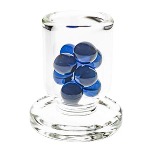 Blue Crystal 8mm Terp Pearls | Blue Crystal Terp Pearls In Cup View | Dabbing Warehouse