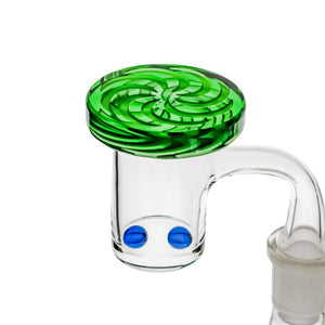 40mm Spinner Disc Carb Cap | In Use On Banger View | the dabbing specialists