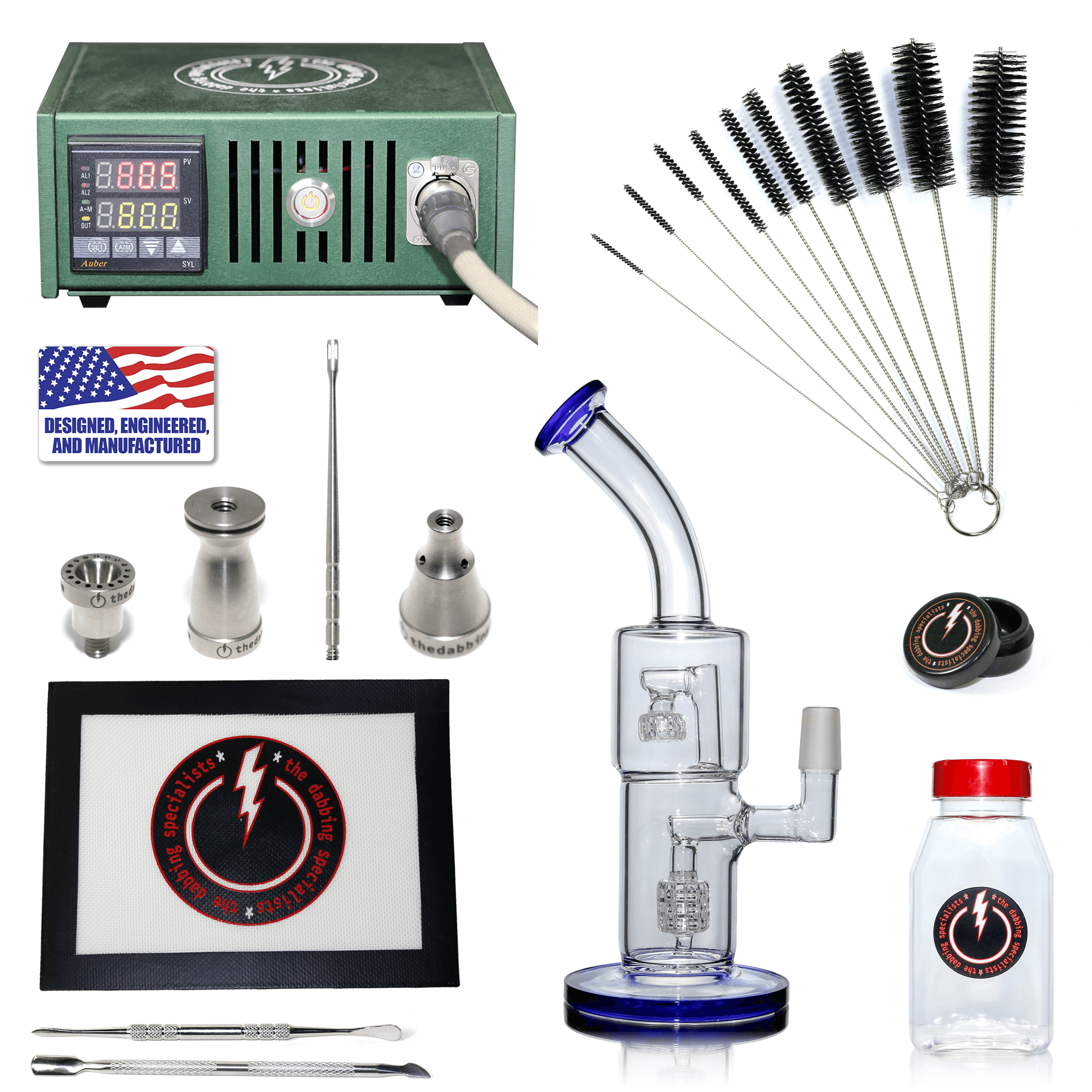 The Complete TDS Dabbing Enail Kit - Economy Version | Green Kit View | Dabbing Warehouse