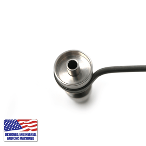 Glass Dab Rig | Portable Kit Bubbler with Flat Coil Nail | Top Down Coil View | Dabbing Warehouse