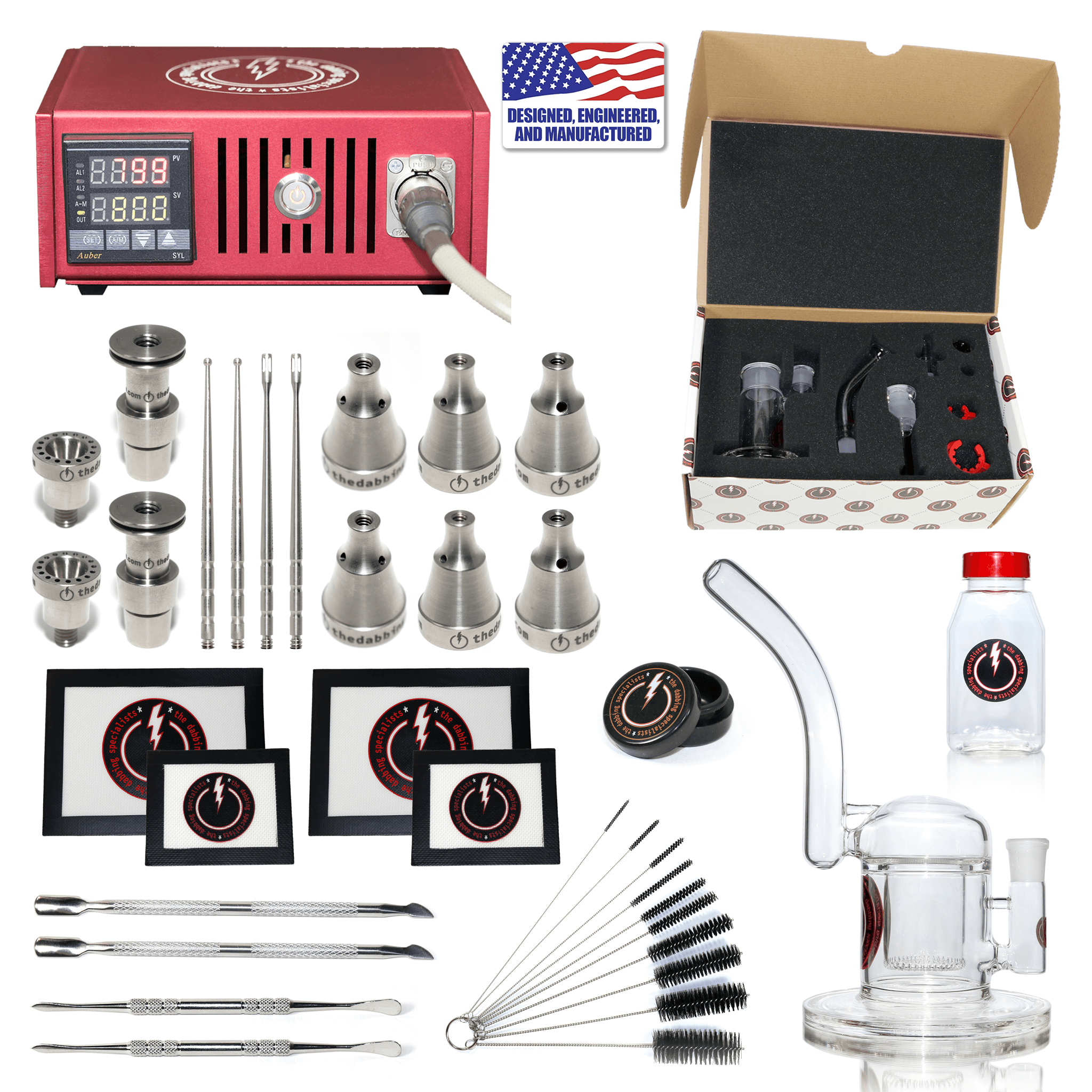 Complete TDS Dabbing Enail Kit - Ultimate | Red Kit View | Dabbing Warehouse