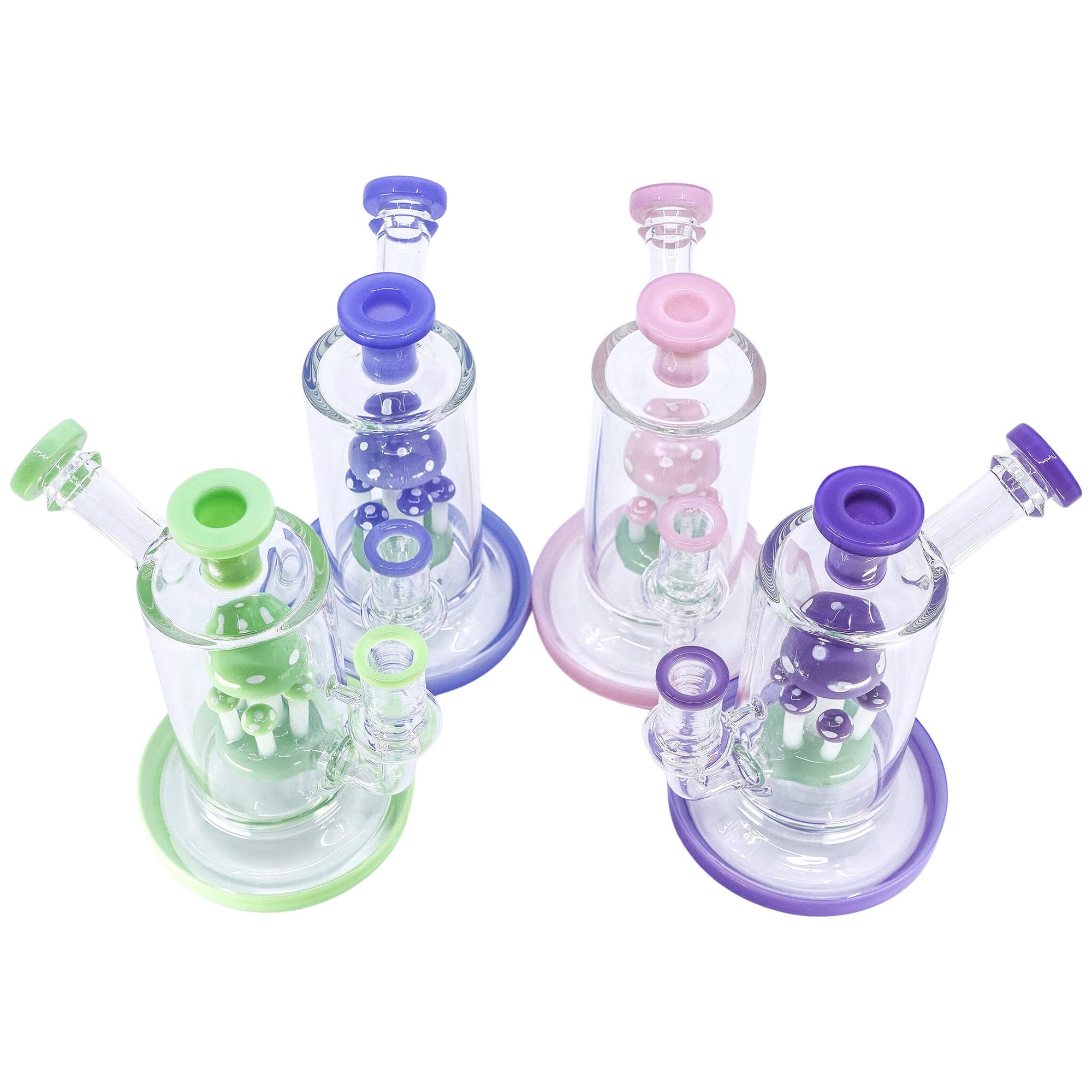 Mushroom Can Dab Rig | Four Color Variation View | Dabbing Warehouse