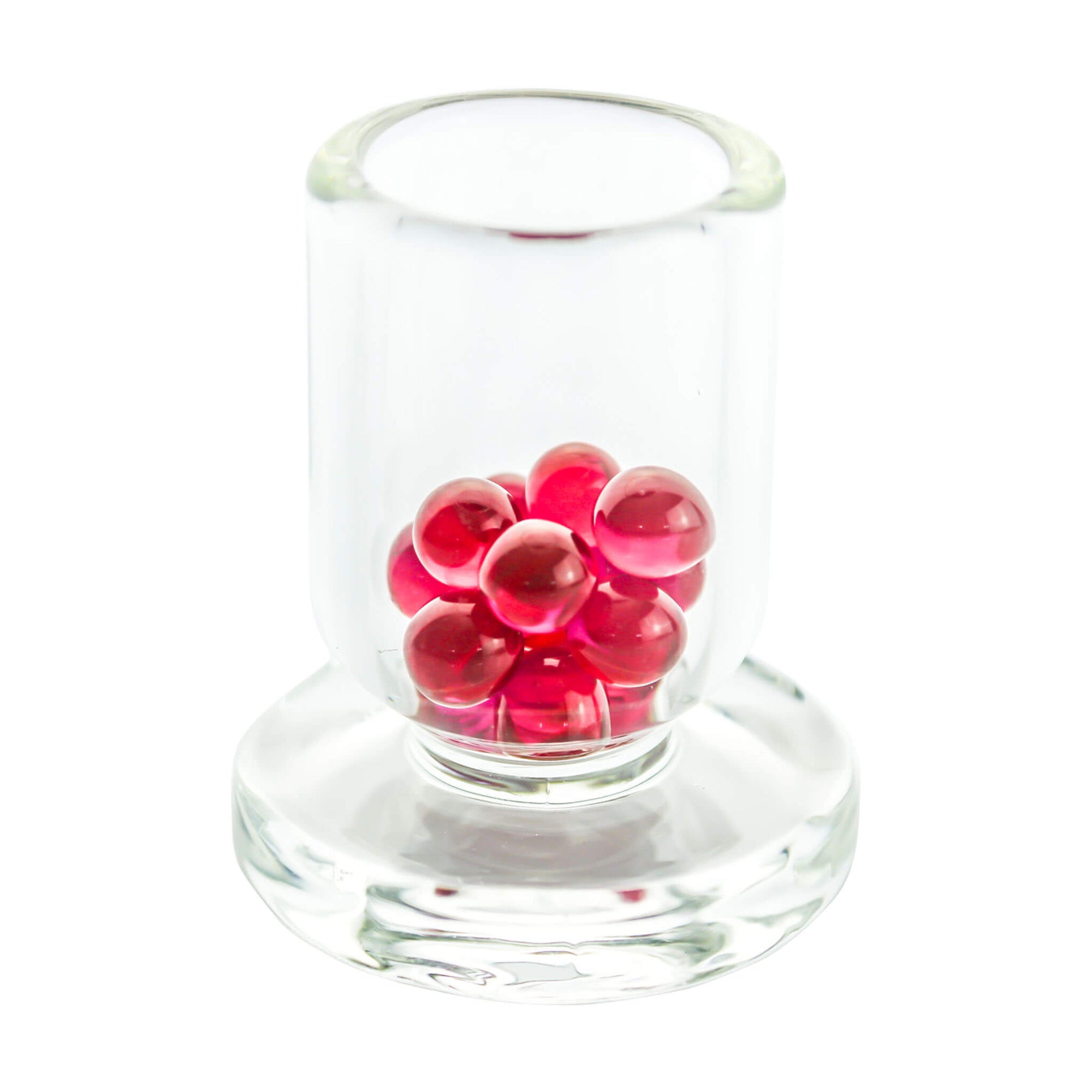 6mm Terp (Dab) Pearls-Ruby | Ruby Terp Pearls In Banger View | Dabbing Warehouse