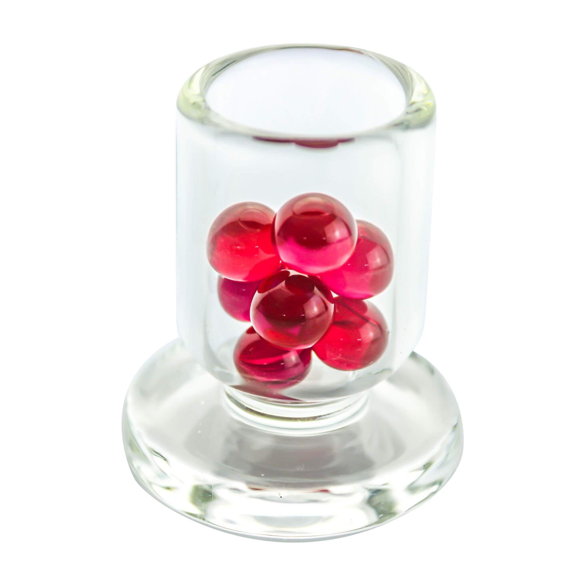 8mm Terp Pearls-Ruby | Ruby Terp Pearls In Banger View | Dabbing Warehouse