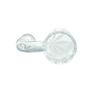 25mm Quartz Banger - Beveled Edge - Weed Leaf Bottom | Top Down Bucket View | DW