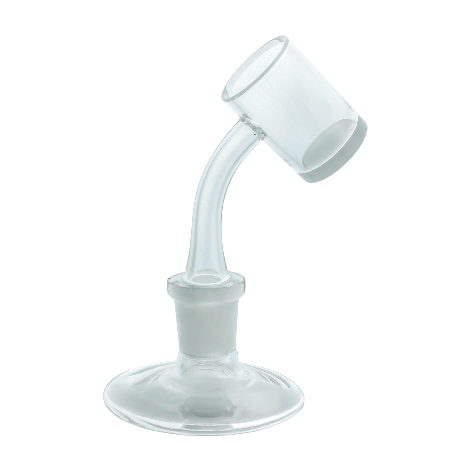 25mm Quartz Banger 45° - Beveled Edge - Opaque Bottom | Profile View | DW