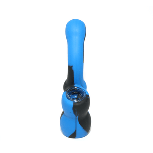 Dab Rig - Mini Silicone Bubbler - Orange-Black