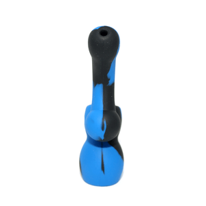 Mini Silicone Bubbler - Blue-Black-Rear