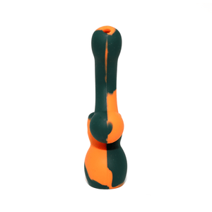 Dab Rig - Mini Silicone Bubbler - Orange-Black