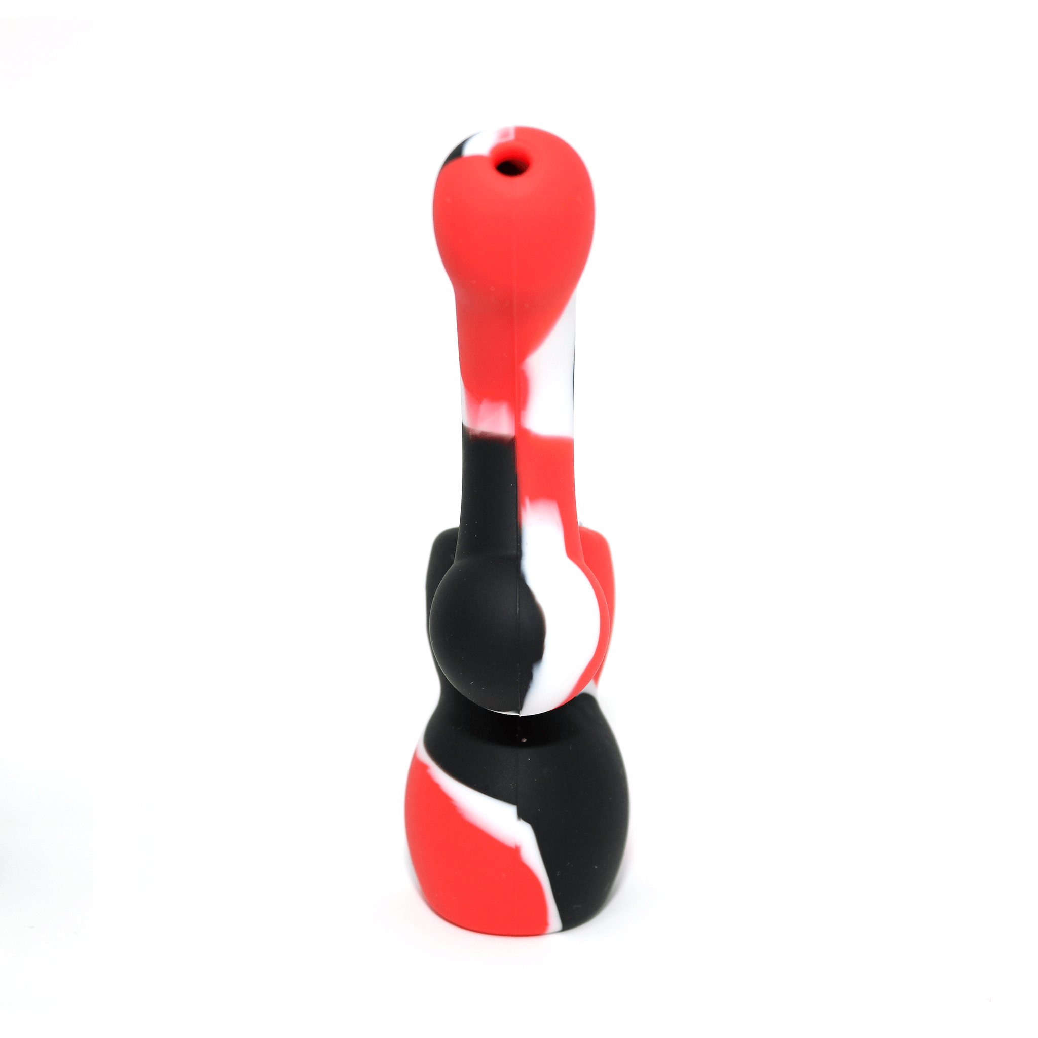 Mini Silicone Bubbler - Red-Black-White-Rear