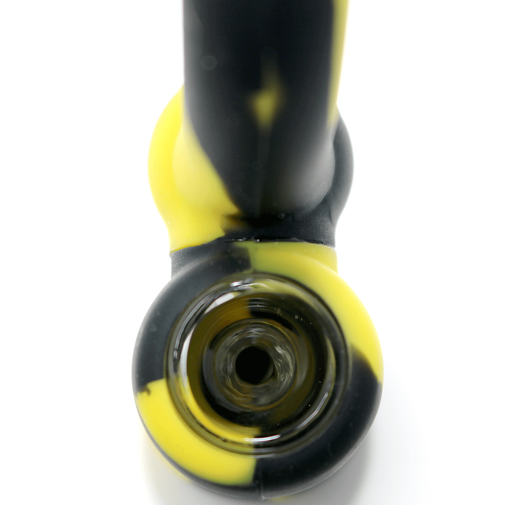 Mini Silicone Bubbler - Yellow-Black-Close-Up